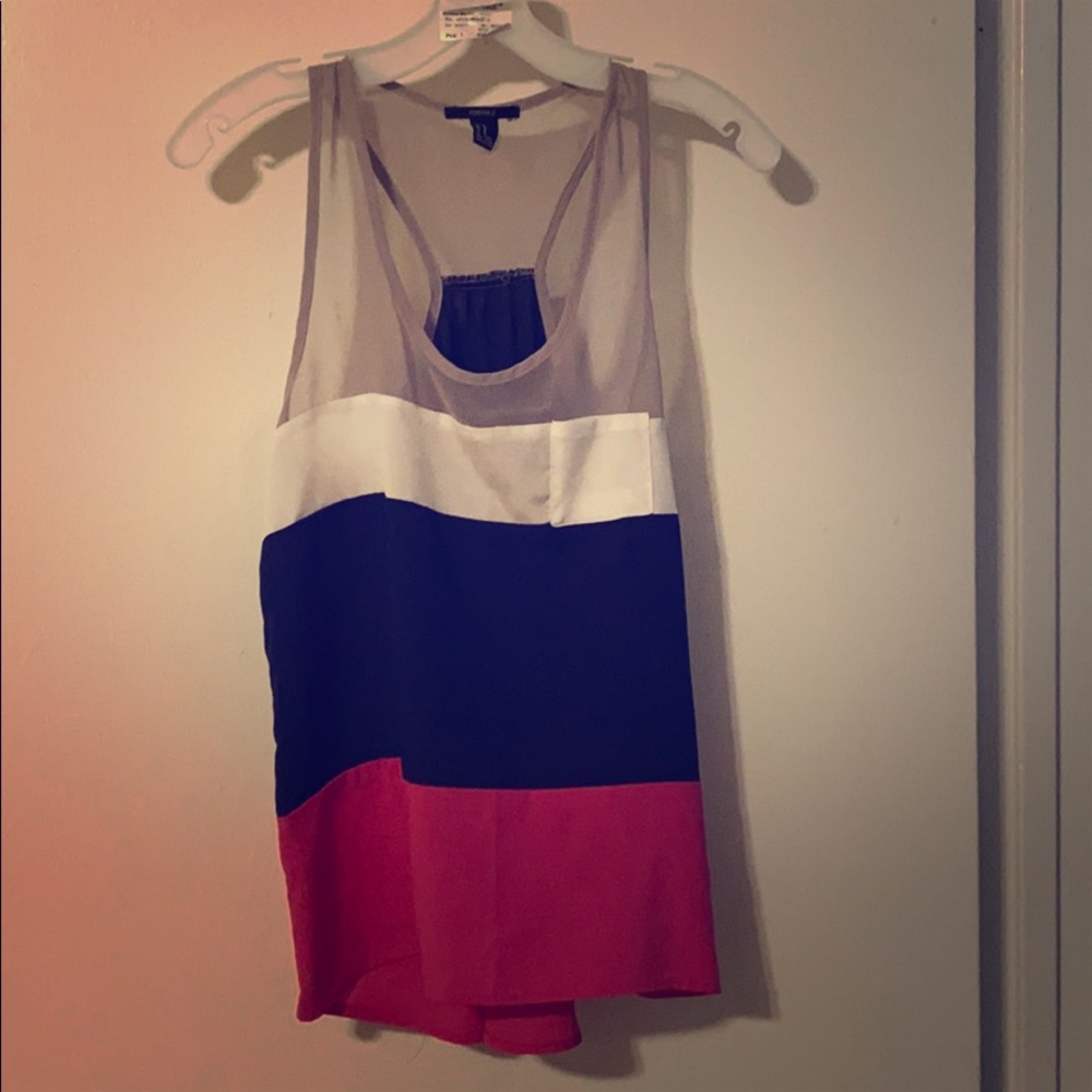 Color blocked tank top